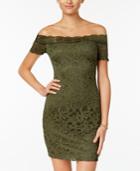 B Darlin Juniors' Off-the-shoulder Lace Dress