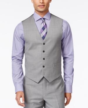 Tommy Hilfiger Grey Sharkskin Classic-fit Vest