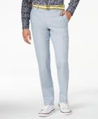 Bar Iii Light Blue Chambray Slim-fit Pants, Only At Macy's