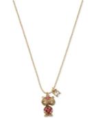 Betsey Johnson Gold-tone Pink Pave Owl Pendant Necklace