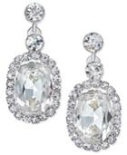 Inc International Concepts Silver-tone Crystal Oval Drop Earrings, Only At Macy's