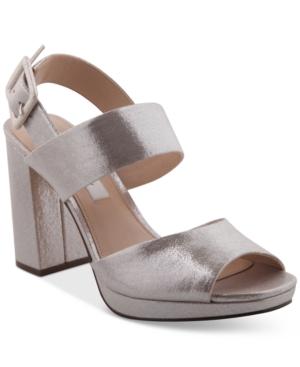 Nina Athena Slingback Block Heel Platform Evening Sandals Women's Shoes