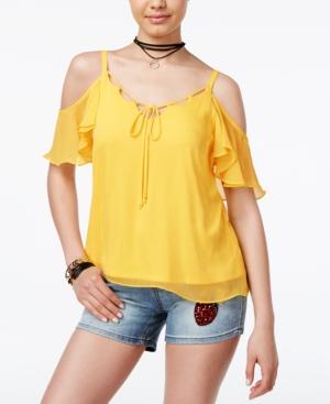 Shift Juniors' Cold-shoulder Top, Only At Macy's