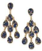 Inc International Concepts Gold-tone Beaded Teardrop Chandelier Earrings, Created For Macy's