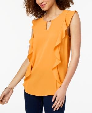 Bcx Juniors' Side-ruffle Blouse