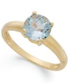Victoria Townsend 18k Gold Over Sterling Silver Ring, Aqua Topaz March Birthstone Ring (1-1/2 Ct. T.w.)