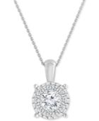 Trumiracle Diamond Cluster Pendant Necklace (3/4 Ct. T.w.) In 14k White Gold