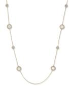 Inc International Concepts Gold-tone White Stone And Crystal Cluster Strand Necklace, Only At Macy's