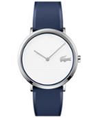 Lacoste Men's Moon Ultra Slim Blue Silicone Strap Watch 40mm