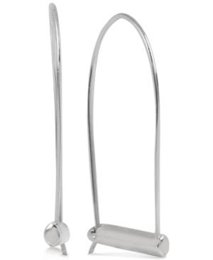 Kenneth Cole New York Silver-tone Horizontal Bar Drop Earrings