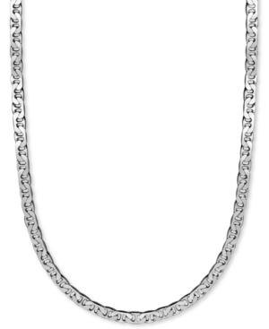 Men's Sterling Silver Necklace, 22 8mm Marina Chain