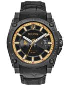 Bulova Men's Special Edition 2017 Grammy Black Leather Strap Watch 46mm 98b293