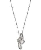 Giani Bernini Cubic Zirconia Two Stone Bypass Pendant Necklace In Sterling Silver, Only At Macy's