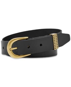 Fossil Embossed Keeper Leather Belt
