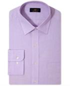 Club Room Estate Dress Shirt, Wrinkle Resistant Lavender Solid Long-sleeved Shirt
