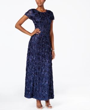 Alex Evenings A-line Rosette Dress