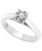 Diamond Solitaire Engagement Ring (3/4 Ct. T.w.) In 14k White Gold