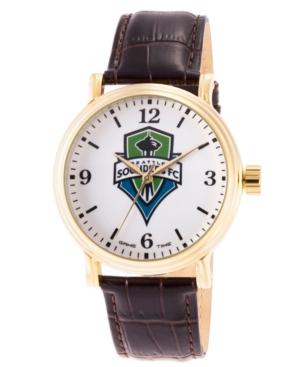 Gametime Mls Seattle Sounders Fc Men's Shiny Gold Vintage Alloy Watch