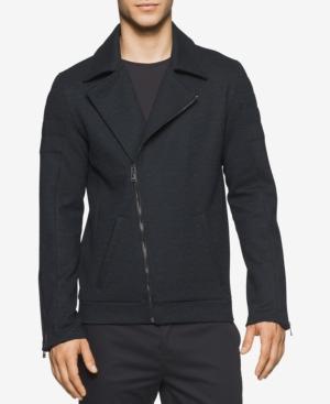 Calvin Klein Men's Slim-fit Asymmetrical Heathered Jacket