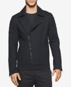 Calvin Klein Men's Slim-fit Asymmetrical Heathered Jacket