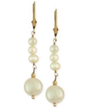 Effy Cultured Freshwater Pearl Earrings (4-1/2mm And 10mm) In 14k Gold