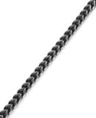 Men's Black Ion Plated Stainless Steel Bracelet, 6mm Link Bracelet
