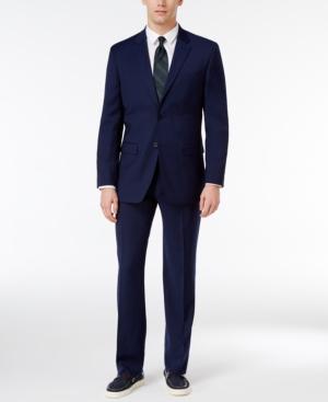 Tommy Hilfiger Men's Slim-fit Navy Micro Stripe Stretch Performance Suit