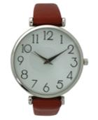 Simple Numerals Leather Strap Watch