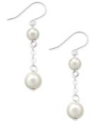 Charter Club Silver-tone Imitation Pearl Drop Earrings, Only At Macy's