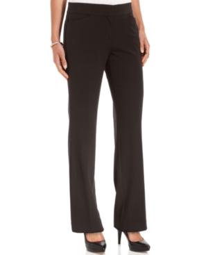 Jm Collection Curvy-fit Slant Pocket Straight-leg Pants