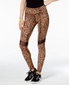 Material Girl Active Printed Mesh-inset Leggings, Only At Macy's
