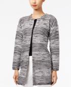 Cable & Gauge Metallic Sweater Coat