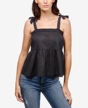 Lucky Brand Metallic Tie-strap Top