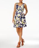 Maison Jules Printed A-line Dress, Created For Macy's