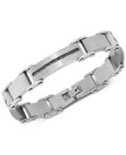 Men's Diamond Square Link Bracelet (1/2 Ct. T.w.) In Stainless Steel