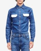 Calvin Klein Jeans Men's Contrast Pocket Western Shirt