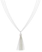 Inc International Concepts Silver-tone Multi-chain Imitation Pearl Lariat Necklace, Only At Macy's