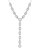 Lucky Brand Silver-tone Imitation Pearl Lariat Necklace
