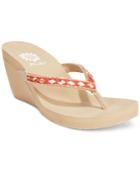 Yellow Box Tanami Platform Wedge Thong Sandals