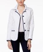 Charter Club Contrast-trim Quilted Jacket, Only At Macy's
