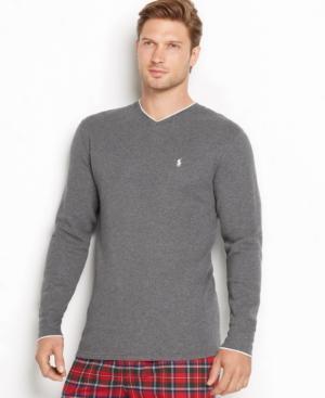 Polo Ralph Lauren Men's Tipped Thermal V-neck Shirt