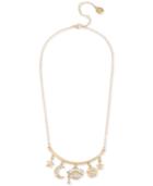 Bcbg Gold-tone Crystal Mystical Charm Necklace, 17 + 3 Extender