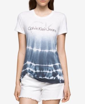 Calvin Klein Jeans Tie-dyed Metallic Logo T-shirt