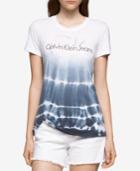 Calvin Klein Jeans Tie-dyed Metallic Logo T-shirt