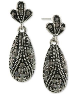 2028 Two-tone Gray Pave Drop Earrings, A Macy's Exclusive Style