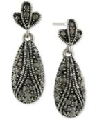 2028 Two-tone Gray Pave Drop Earrings, A Macy's Exclusive Style