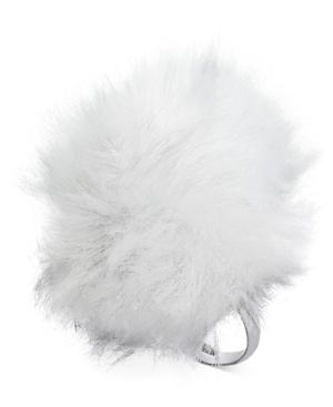 Whimsical Shop Faux-fur Pom Pom Ring, Only At Macy's