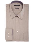 Isaac Mizrahi Slim-fit Twill Solid Dress Shirt