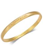Kate Spade New York Gold-tone Womanpower Engraved Bangle Bracelet
