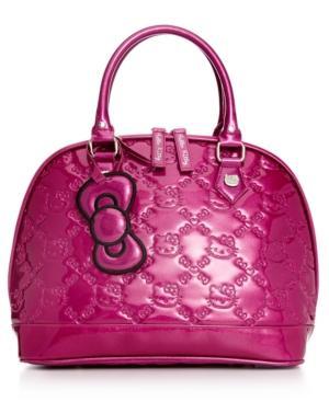 Hello Kitty Handbag, Glitter Embossed Bowler Bag